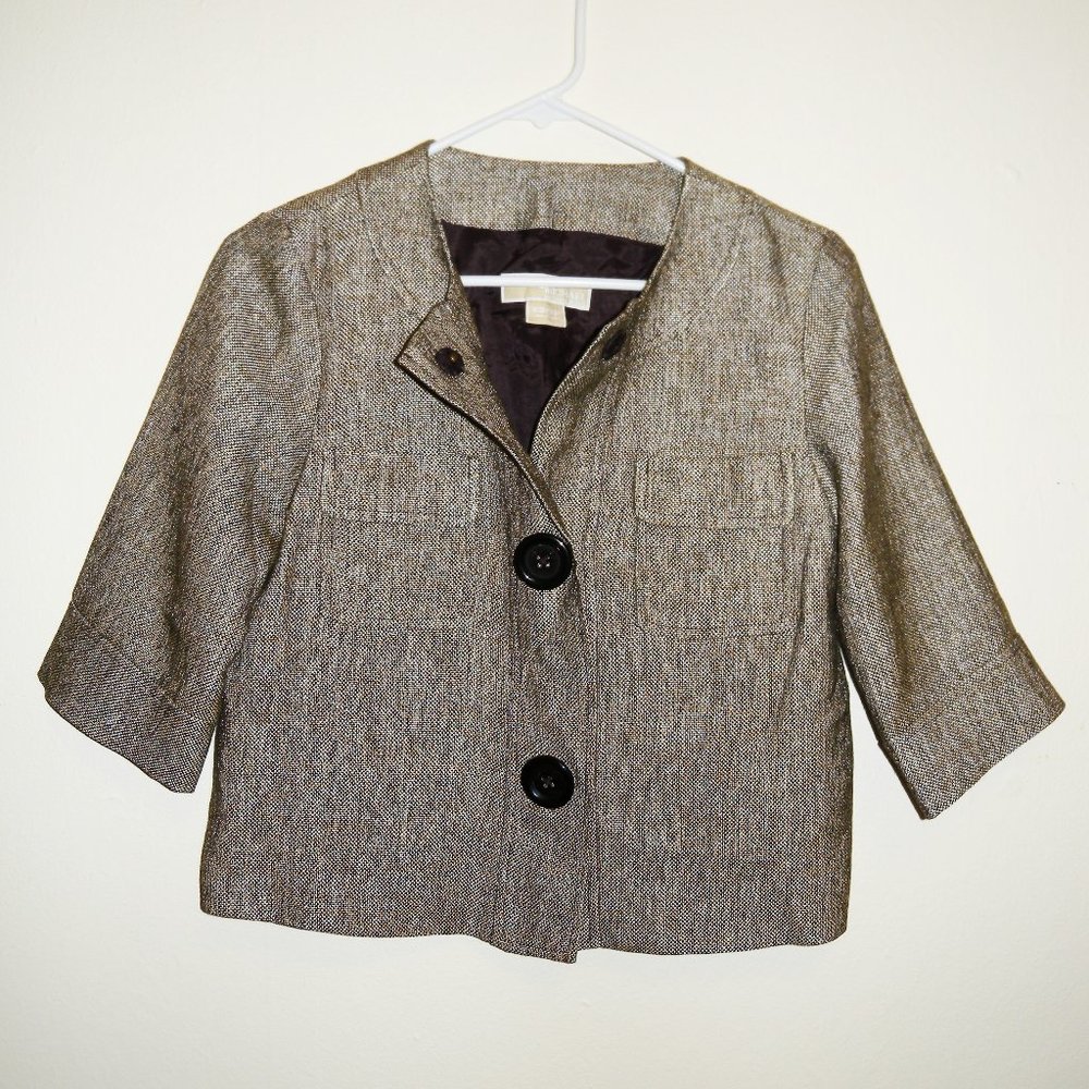 Michael Kors Brown Tweed Blazer